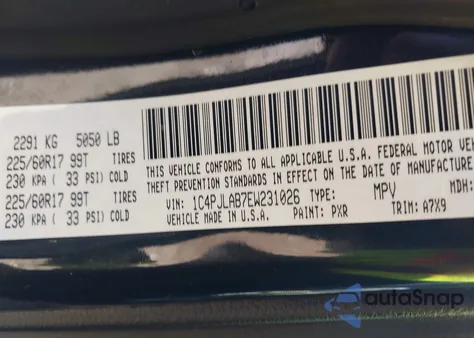 2014 Jeep Cherokee Sport from USA, damaged, VIN 1C4PJLAB7EW231026